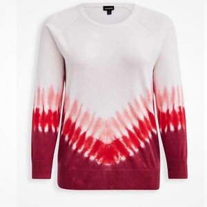 Torrid Slub Pullover Raglan Long Sleeve Sweater Tie Dye Torrid SZ 4